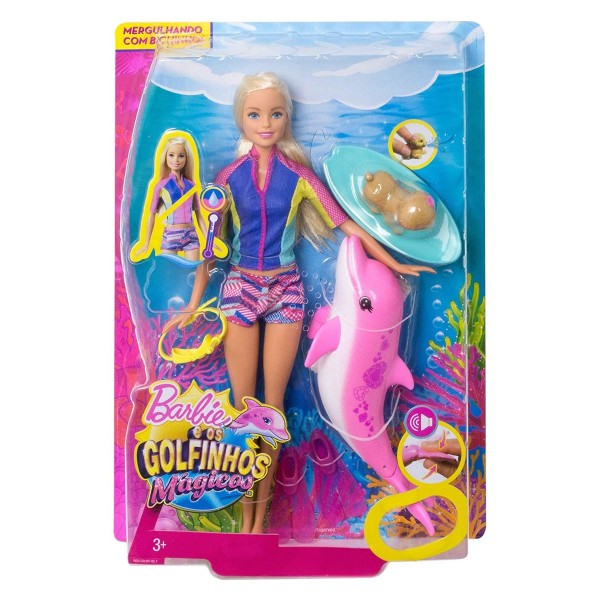 Mattel FBD63 - Barbie - Dolphin Magic - Puppe und tierische Freunde