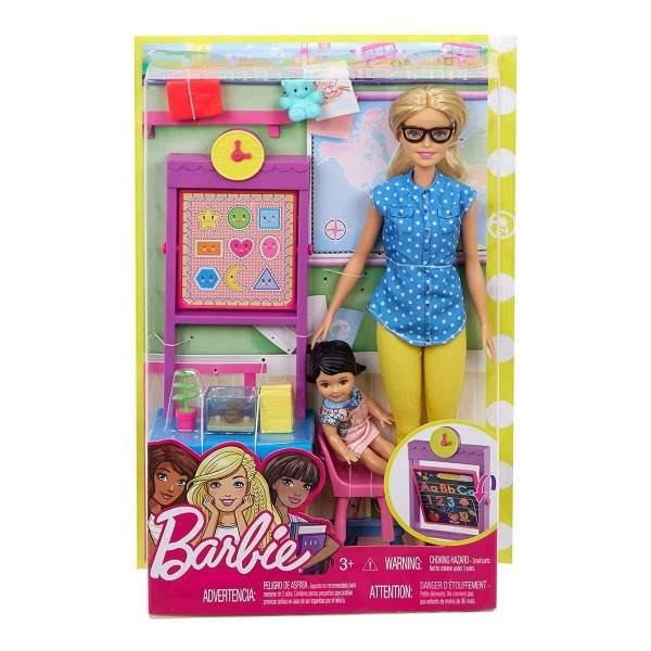 Mattel FJB29 - Barbie - Lehrerin Puppe, Spielset