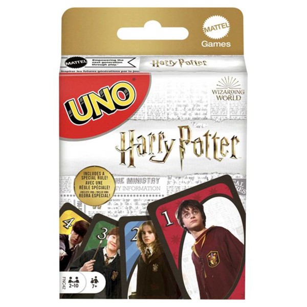 Mattel FNC42-Weiß - UNO - Harry Potter Edition - Kartenspiel mit 112 Karten