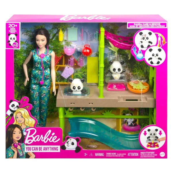 Mattel HKT77 - Barbie - You can be anything - Panda Pflegestation mit Zubehör