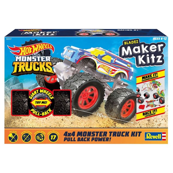 Revell 50317 - Hot Wheels - Blazed Maker Kitz -Monster Trucks Racing - Bausatz, Spielzeugauto 1:32