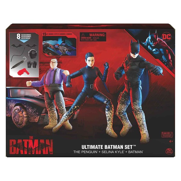 Spin Master 6063486 (20135729) - DC - The Batman - Ultimate Batman Set, (Batman, Selina Kyle & Pingu