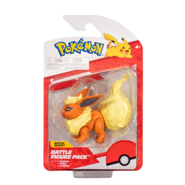 Jazwares 95036 2.Wahl - Pokémon - Battle Figure Pack, Flamara