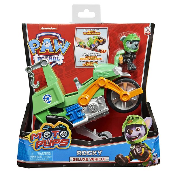 Spin Master 20130045 (6059253) - Paw Patrol - Moto Pups - Deluxe Vehicle, Rocky