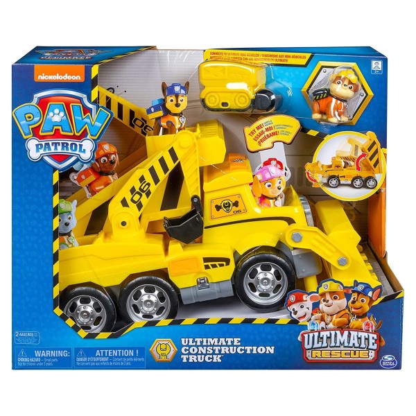 Spin Master 6046466 (20107733) - Paw Patrol - Ultimate Rescue - Construction Truck mit Rubble Figur
