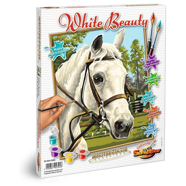 Simba 609240394 - Schipper - Malen nach Zahlen, White Beauty, Pferd