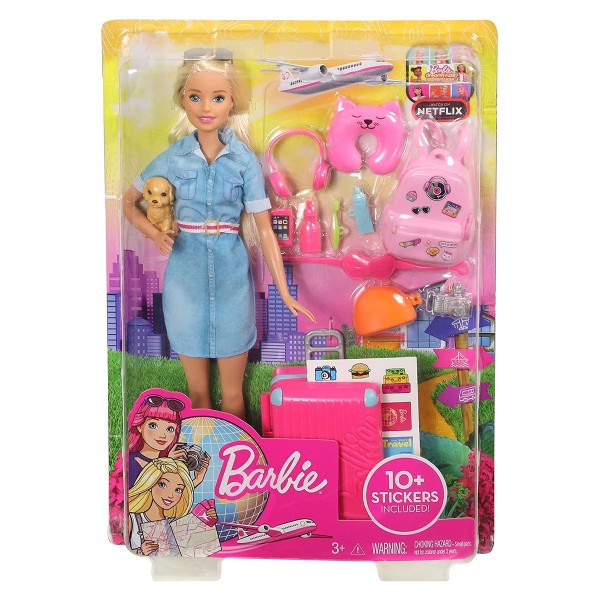 Mattel FWV25 - Barbie - Dreamhouse Adventures - Puppe mit Reise-Zubehör