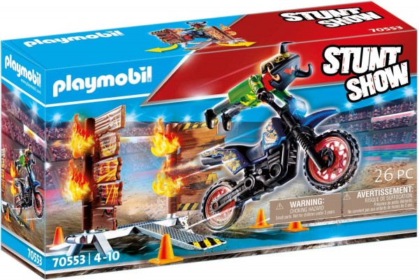 PLAYMOBIL® 70553 - Stuntshow - Motorrad mit Feuerwand
