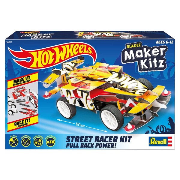 Revell 50312 - Hot Wheels - Blazed Maker Kitz -Winning Formula, Bausatz, Spielzeugauto 1:32, orange,