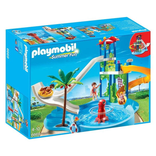PLAYMOBIL® 6669 - Summer Fun - Spielset, Aquapark mit Rutschentower