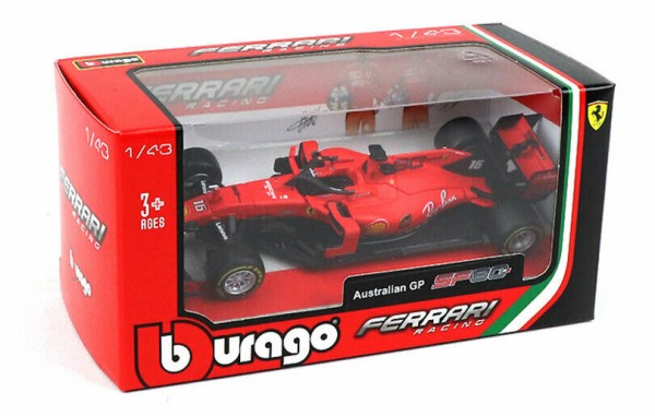 Bauer 18-36815L - Bburago - Modellauto, SF90 Ferrari Racing 2019 (1:43), Charles Leclerc