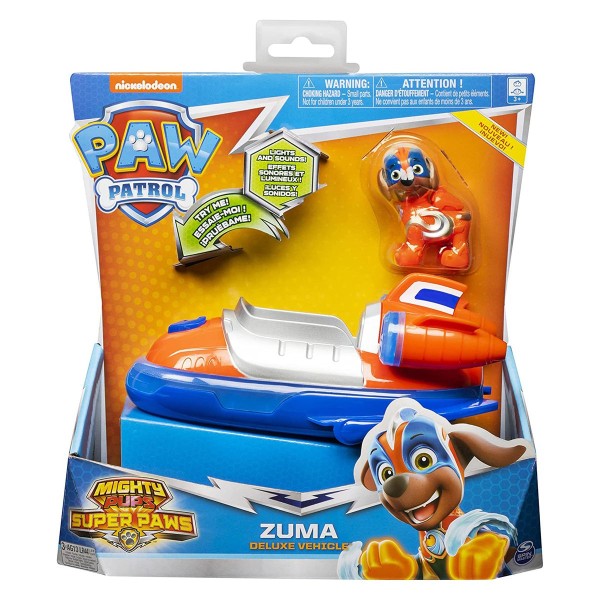 Spin Master 6053026 (20115480) - Paw Patrol - Mighty Pups Super Paws - Zuma Deluxe Vehicle, mit Funk