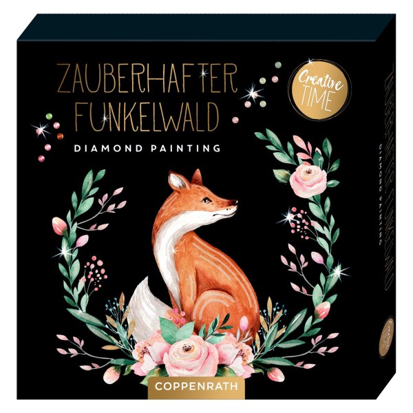 Coppenrath 72398 - Feine Papeterie - Creative Time - Diamond Painting - Zauberhafter Funkelwald