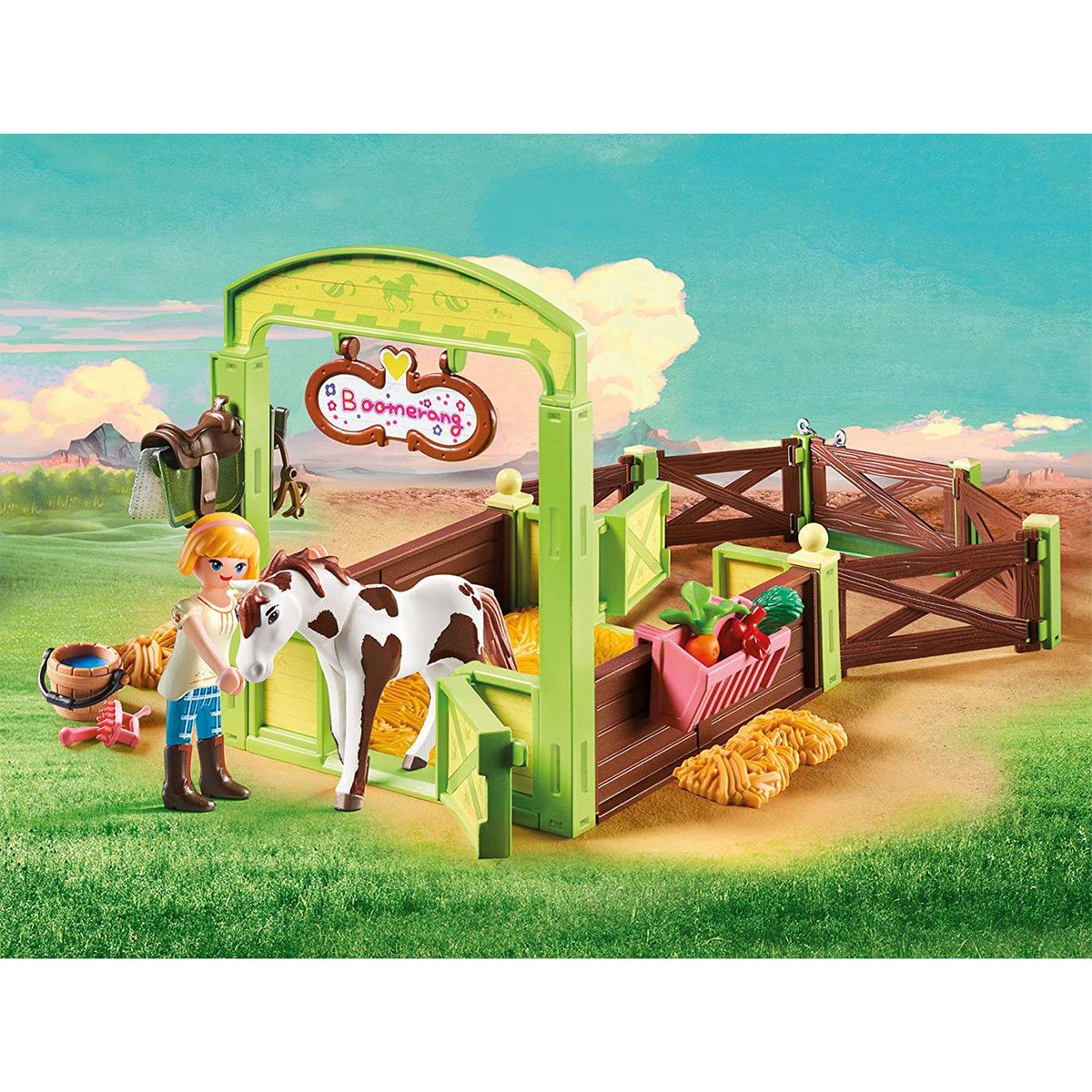 Playmobil 9480 Pferdebox "Abigail & Boomerang" Spirit Pferdestall Pony Spielzeug 