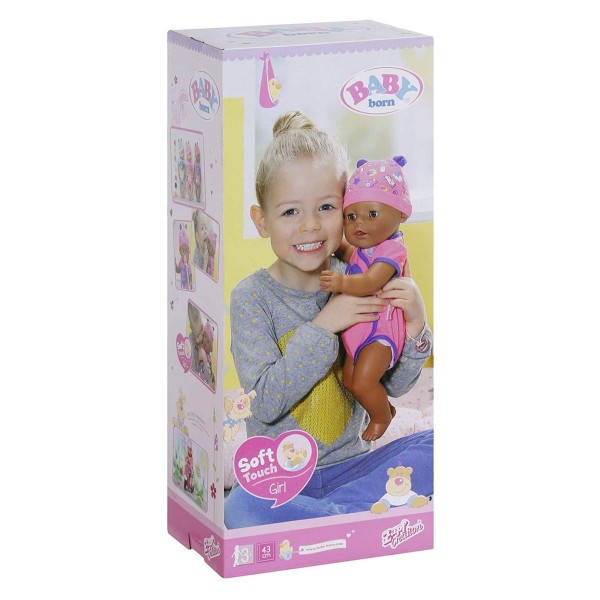 Zapf 826089 2.Wahl - Baby Born - Soft Touch Girl Puppe mit Zubehör, 43 cm